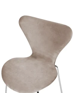Esszimmerstuhl Samtstoff Taupe / Silber 2Er Set Boonville