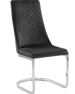 Esszimmerstuhl Samtstoff Schwarz 2Er Set Altoona