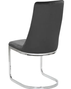 Esszimmerstuhl Samtstoff Schwarz 2Er Set Altoona