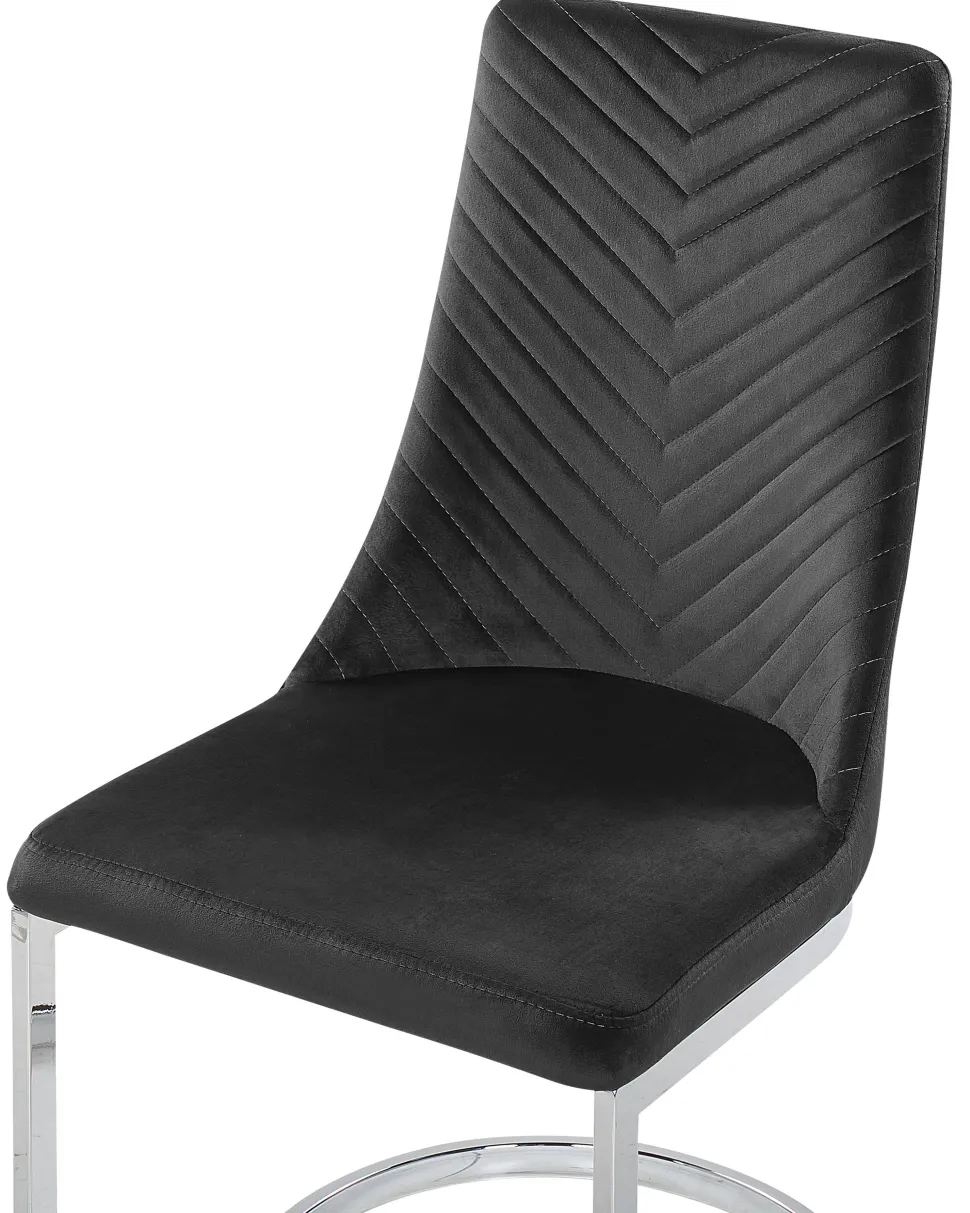 Esszimmerstuhl Samtstoff Schwarz 2Er Set Altoona