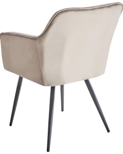Esszimmerstuhl Samtstoff Taupe 2Er Set Jasmin