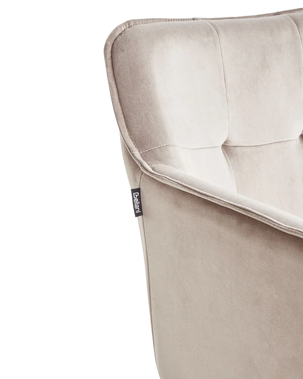 Esszimmerstuhl Samtstoff Taupe 2Er Set Jasmin
