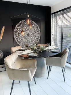 Esszimmerstuhl Samtstoff Taupe 2Er Set Jasmin