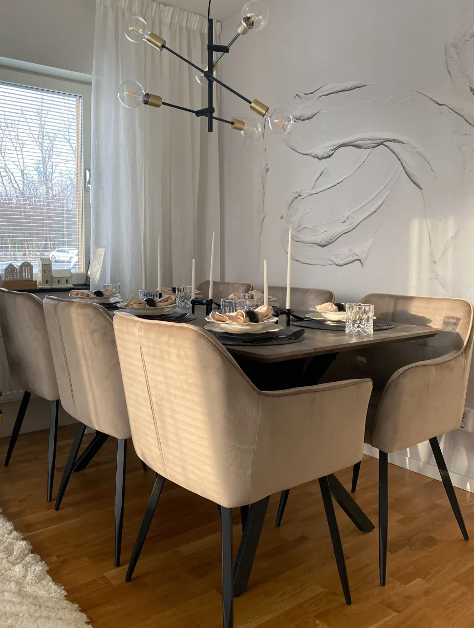 Esszimmerstuhl Samtstoff Taupe 2Er Set Jasmin