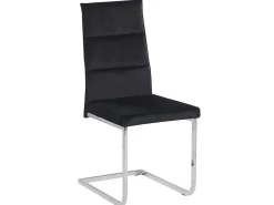 Esszimmerstuhl Samtstoff Schwarz 2Er Set Rockford