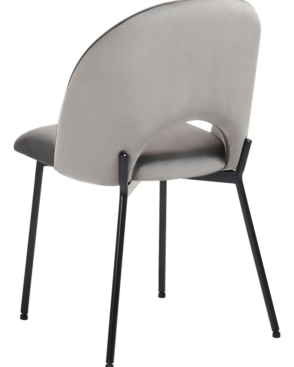 Esszimmerstuhl Samtstoff Grau 2Er Set Covelo