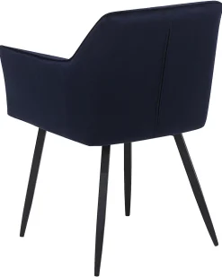Esszimmerstuhl Samtstoff Dunkelblau 2Er Set Jasmin
