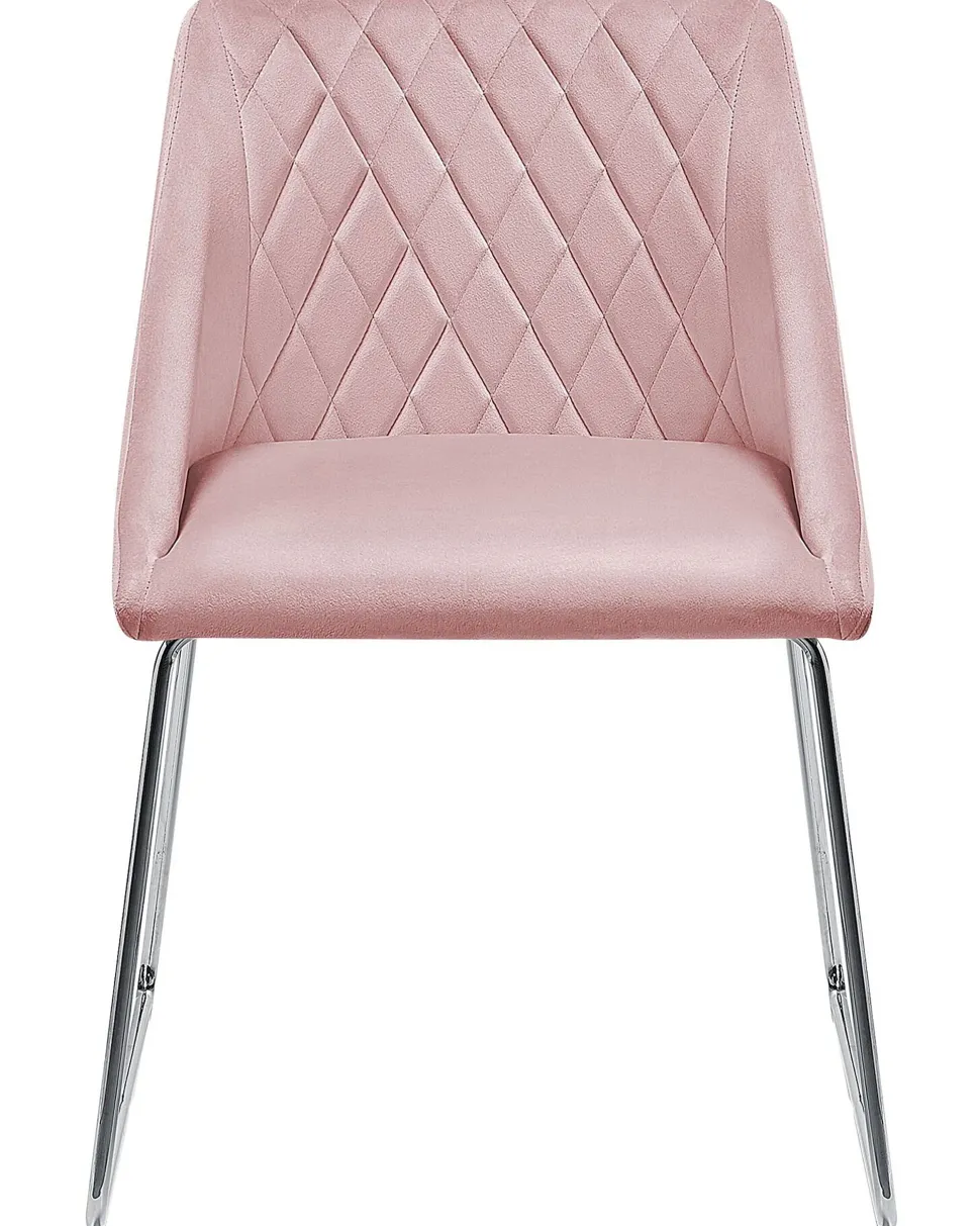 Esszimmerstuhl Samtstoff Rosa 2Er Set Arcata