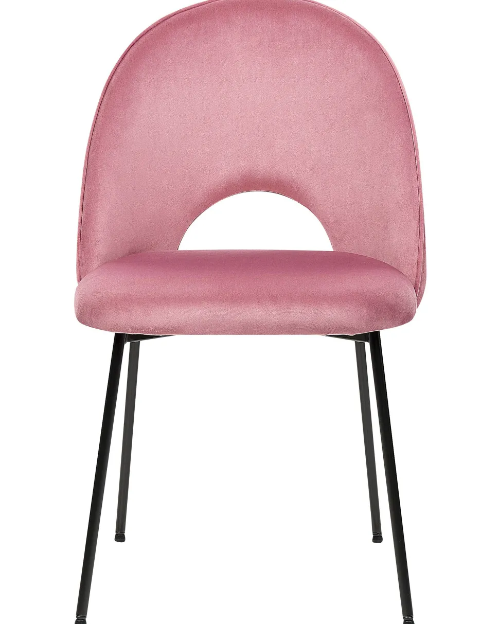 Esszimmerstuhl Samtstoff Rosa 2Er Set Covelo