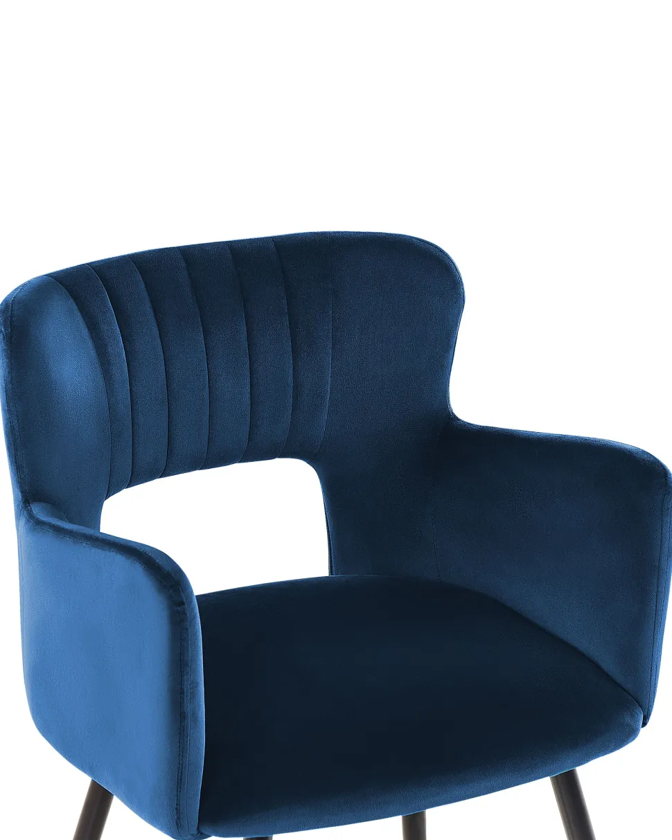 Esszimmerstuhl Samtstoff Blau 2Er Set Sanilac