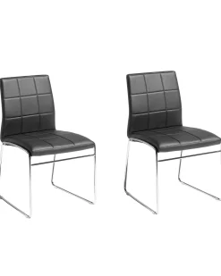 Esszimmerstuhl Schwarz 2Er Set Kiron