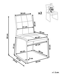 Esszimmerstuhl Schwarz 2Er Set Kiron