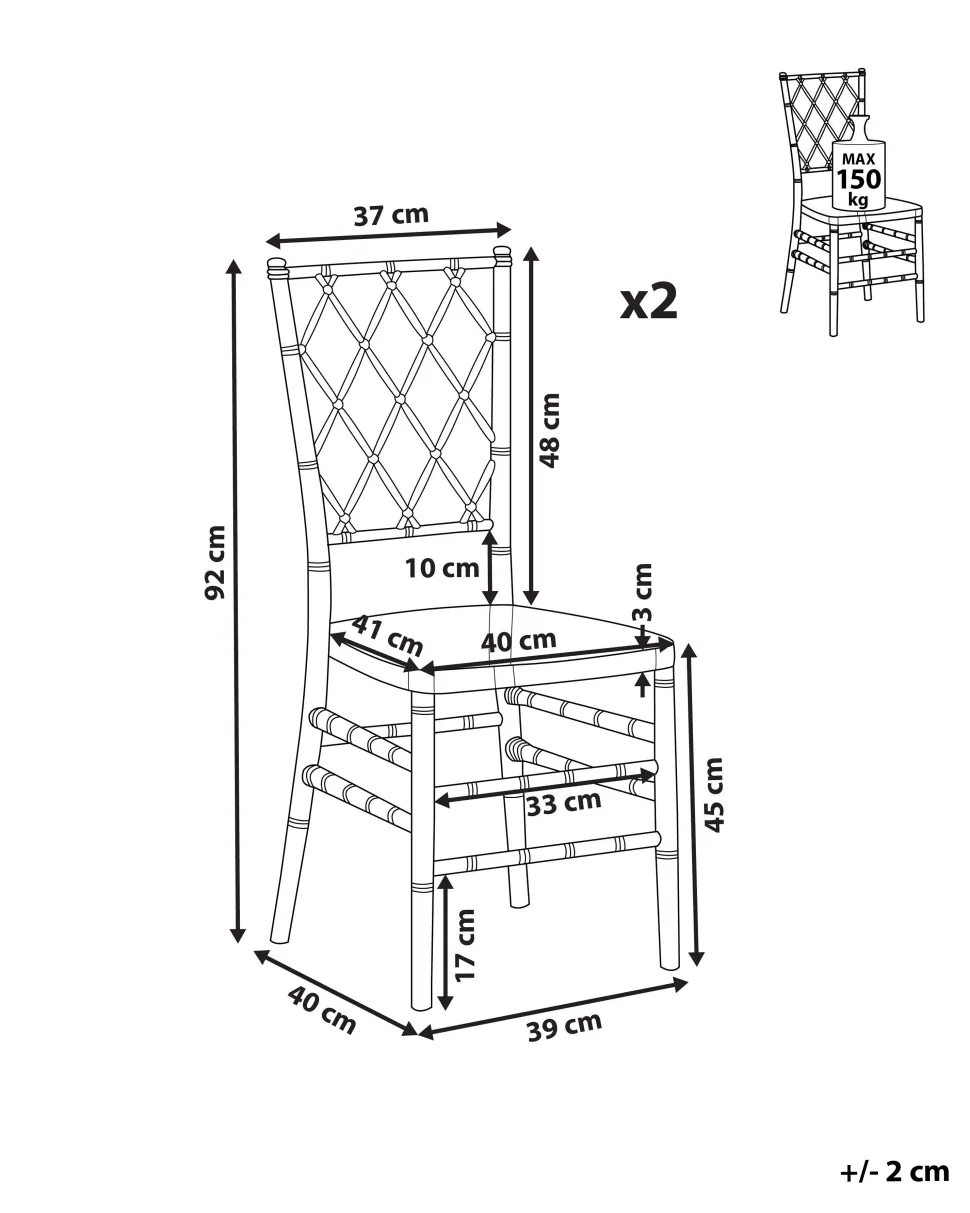 Esszimmerstuhl Transparent 2Er Set Clarion