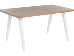 Esszimmertisch Heller Holzfarbton / Weis 150 X 90 Cm Lenister