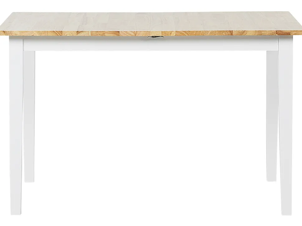 Esszimmertisch Holz Hellbraun / Weis 120/150 X 80 Cm Ausziehbar Houston