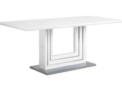 Esszimmertisch Weis Edelstahl 180 X 90 Cm Kalona