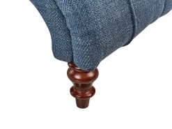 Fabric Chaise Lounge Blue Muret