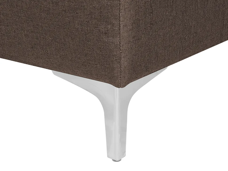 Fabric Chaise Lounge Brown Aberdeen