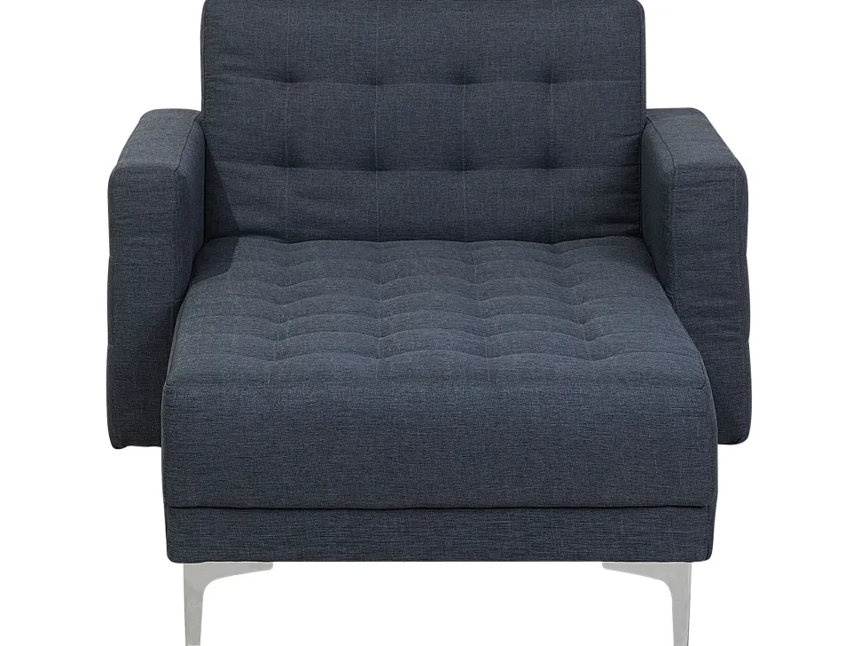 Fabric Chaise Lounge Dark Grey Aberdeen