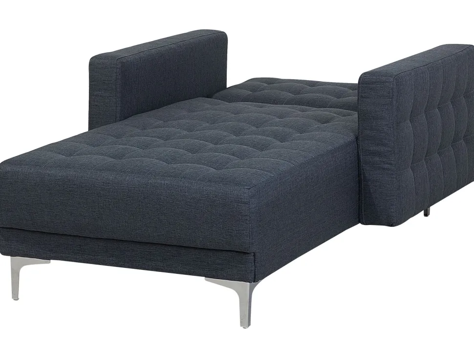 Fabric Chaise Lounge Dark Grey Aberdeen