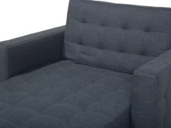 Fabric Chaise Lounge Dark Grey Aberdeen