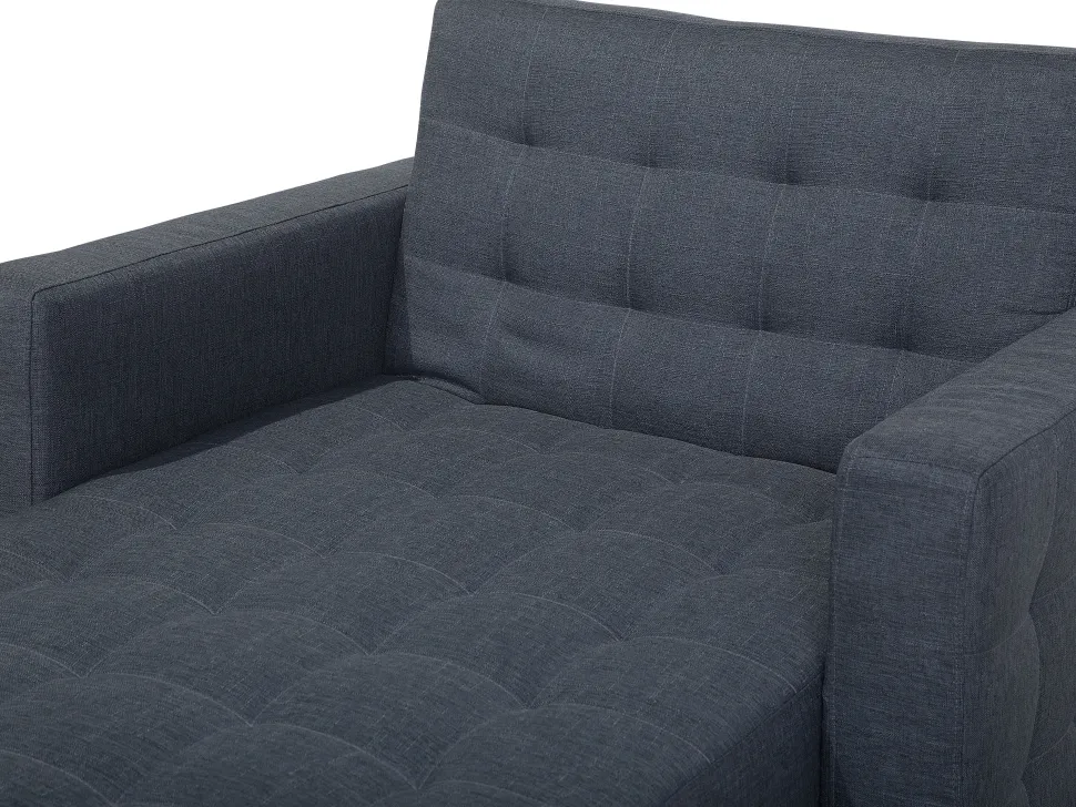 Fabric Chaise Lounge Dark Grey Aberdeen