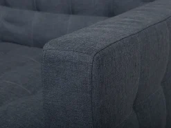 Fabric Chaise Lounge Dark Grey Aberdeen