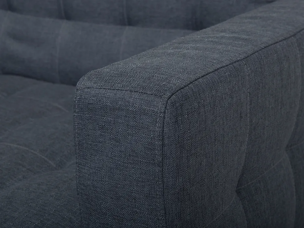 Fabric Chaise Lounge Dark Grey Aberdeen