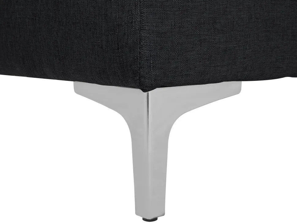 Fabric Chaise Lounge Graphite Grey Aberdeen