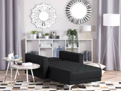 Fabric Chaise Lounge Graphite Grey Aberdeen