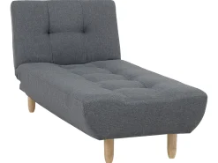 Fabric Chaise Lounge Grey Alsten