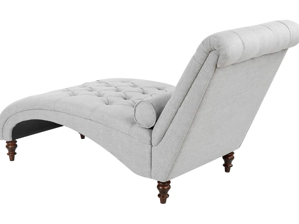 Fabric Chaise Lounge Grey Muret