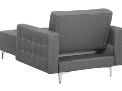 Fabric Chaise Lounge Grey Aberdeen