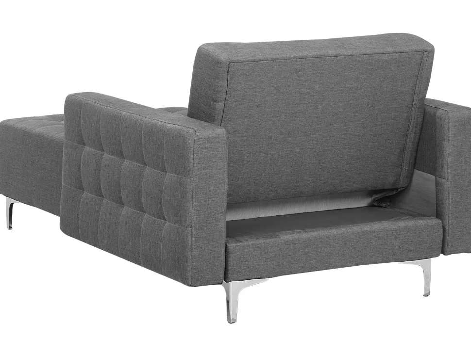 Fabric Chaise Lounge Grey Aberdeen
