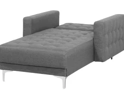 Fabric Chaise Lounge Grey Aberdeen