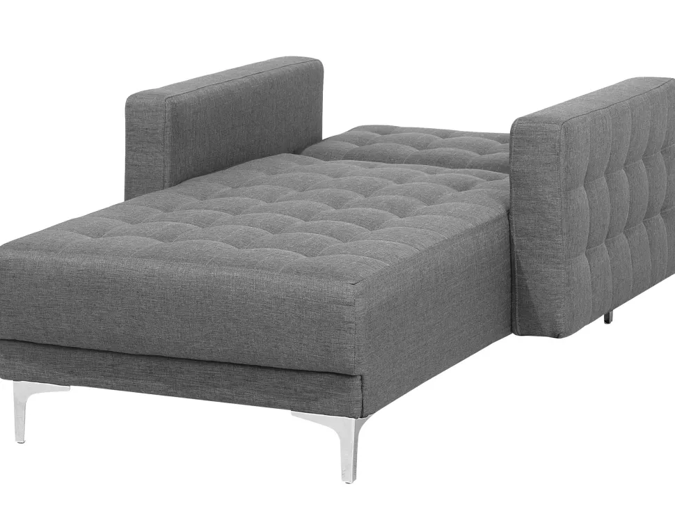 Fabric Chaise Lounge Grey Aberdeen