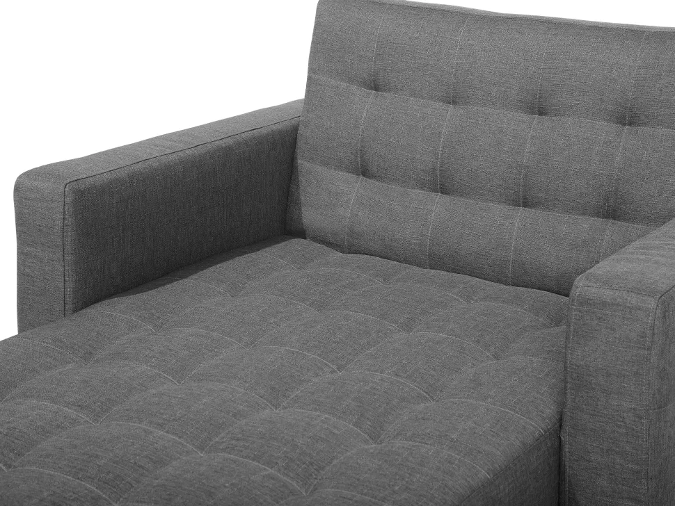 Fabric Chaise Lounge Grey Aberdeen