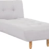Fabric Chaise Lounge Light Grey Alsten