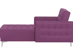 Fabric Chaise Lounge Purple Aberdeen