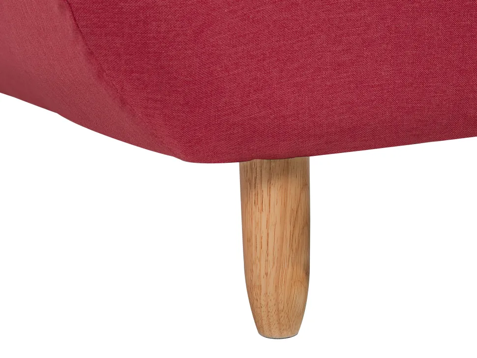 Fabric Chaise Lounge Red Alsten