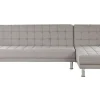 Fabric Corner Sofa Bed Light Grey Nesset