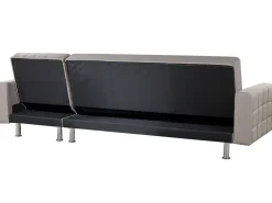 Fabric Corner Sofa Bed Light Grey Nesset