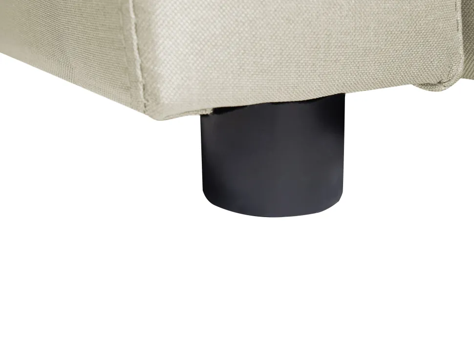 Fabric Corner Sofa Bed With Storage Beige Sommen
