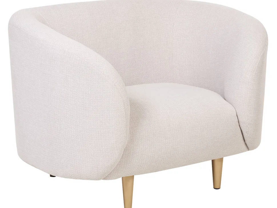 Fabric Living Room Set Beige And Gold Loen