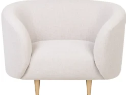 Fabric Living Room Set Beige And Gold Loen