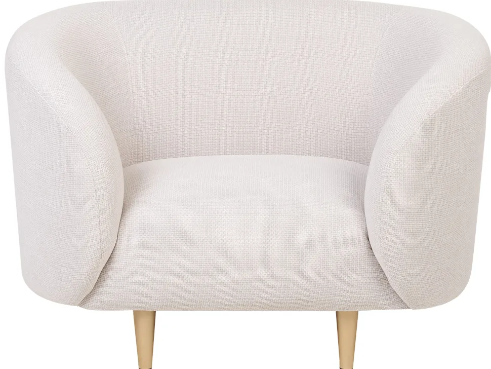 Fabric Living Room Set Beige And Gold Loen