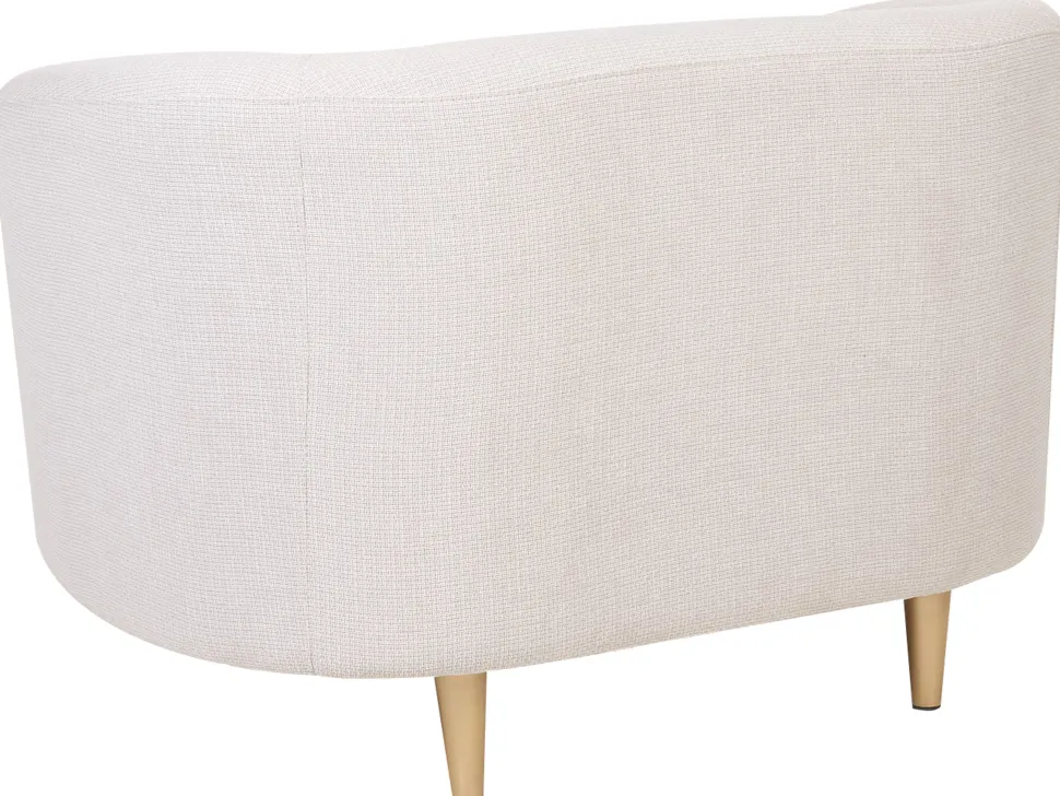 Fabric Living Room Set Beige And Gold Loen