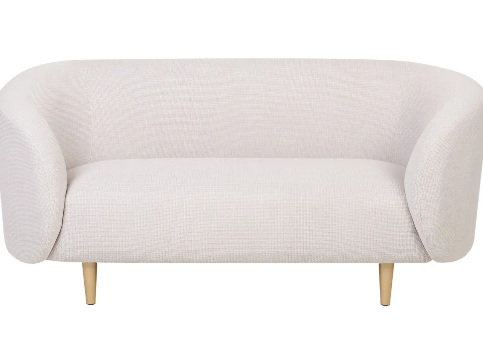 Fabric Living Room Set Beige And Gold Loen