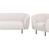 Fabric Living Room Set Beige Loen