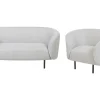 Fabric Living Room Set Black And White Loen